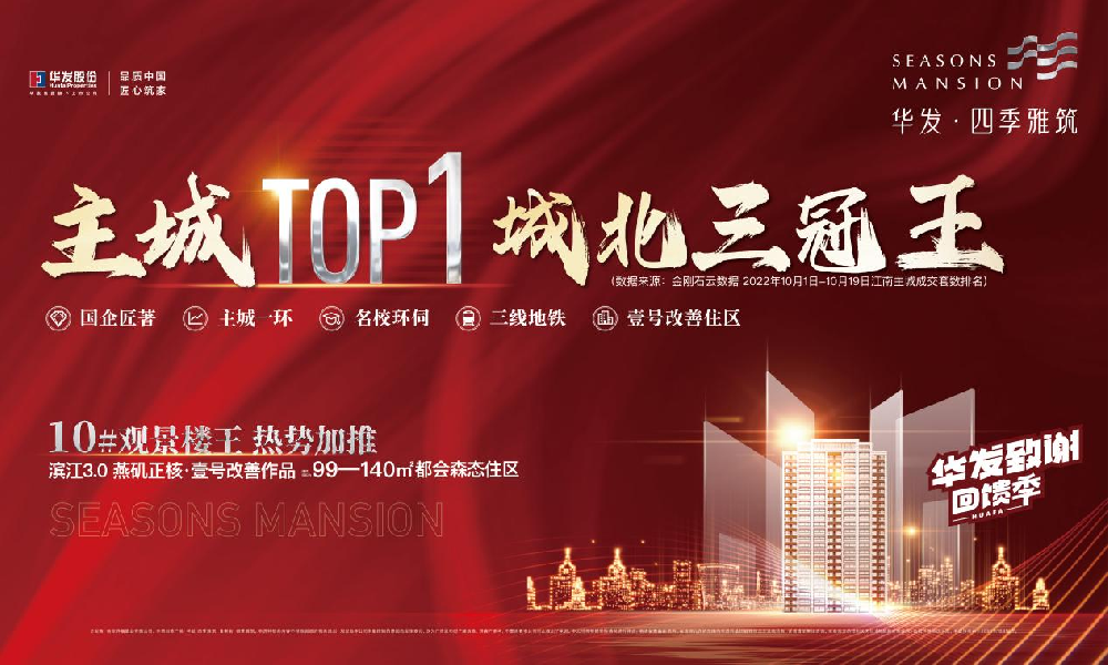 热销稳坐城北C位！华发·四季雅筑红盘霸榜，10栋景观楼王热势加推